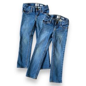 OSHKOSH BGOSH Jeans Pants Skinny 4 4T Blue Denim Slim Straight Bottoms Bundle